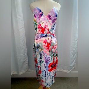 Parker Black floral dress never worn